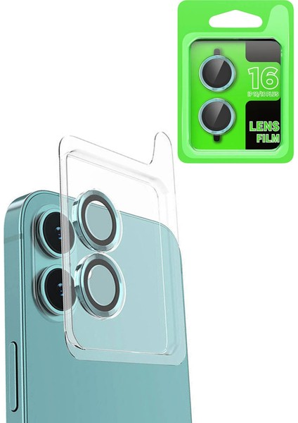 Bfs iPhone 16 Raze Metal Kamera Lens - Turkuaz