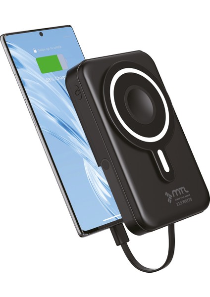 10.000 Mah Kablosuz ve Kablolu Powerbank | Apple Watch ve Airpods Uyumlu 37.5 Watt Standlı Powerbank modelleri