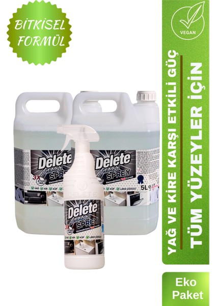 Çok Amaçlı Yağ Kir Leke Çözücü Genel Temizleyici 1 Litre 2 Adet 5 Litre