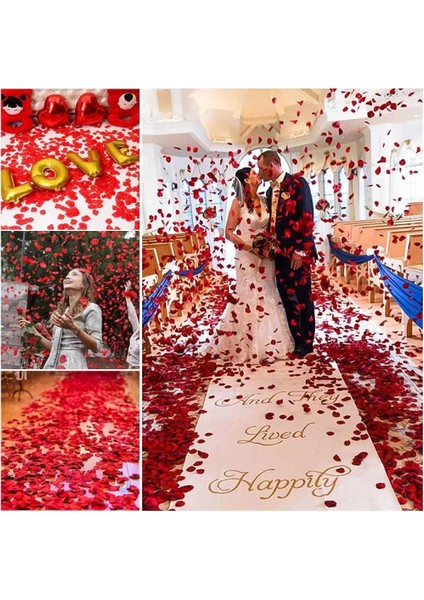 Bfs Kırmızı Renk Gül Yaprağı Şekilli Konfeti – 5 Paket 500 Adet fırsatları