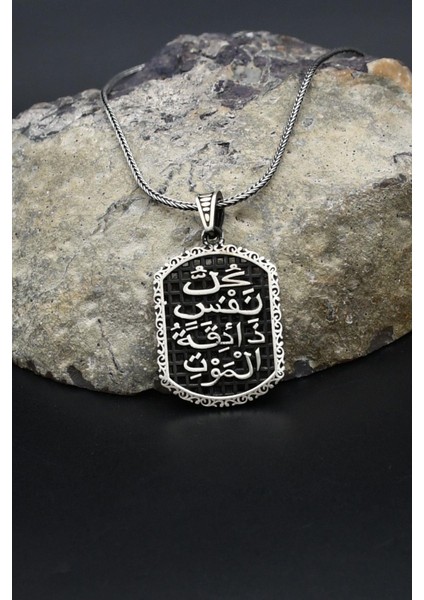 Her Can Ölümü Tadacaktır Yazlı 925 Ayar Gümüş Kolye Zincir 902382 fiyatları