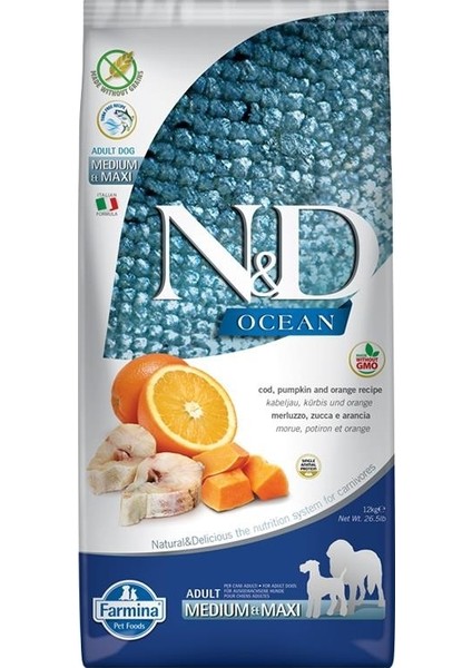 Nd Ocean M.Balığıadult Med&Maxi Tahılsız Köpek Maması - 12 Kg
