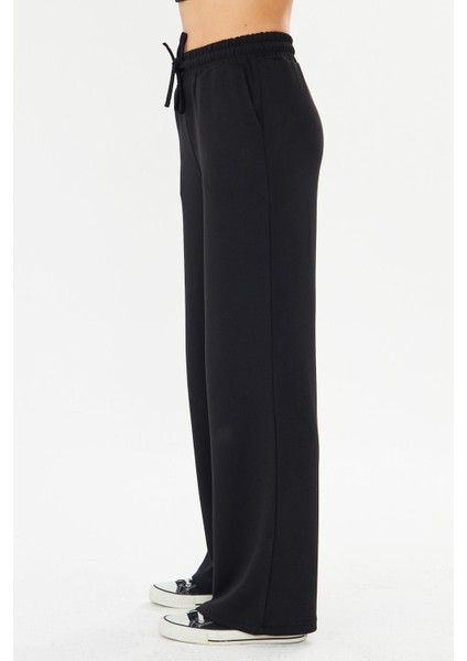 Kadın Modal Kumaş Rahat Kalıp Eşofman Takımı Siyah 8509-S