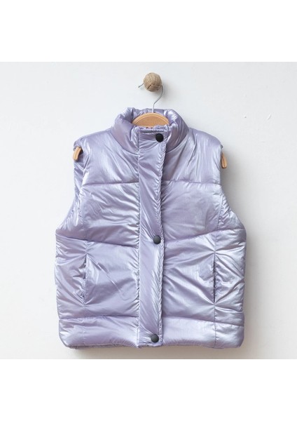 Basic Dik Yaka Kolsuz Şişme Yelek Lila fiyatları