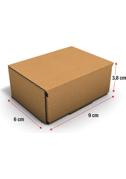 Ondüle 9x6,5x3,8 cm Testliner E-Ticaret Kargo Gönderi Kutusu fiyatları