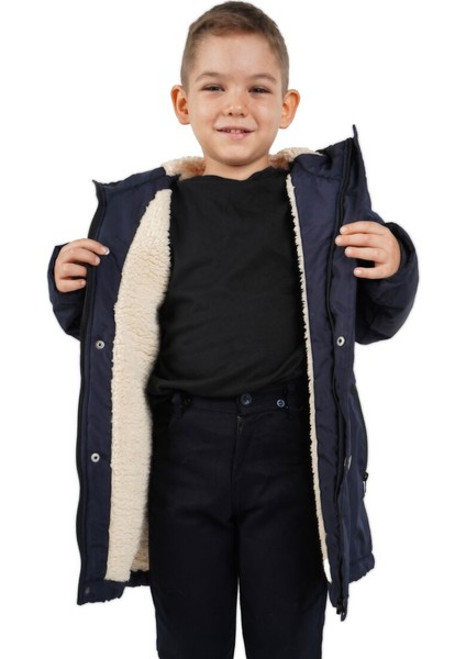 İçi Kürklü Su ve Rüzgar Geçirmez Erkek Çocuk Mont