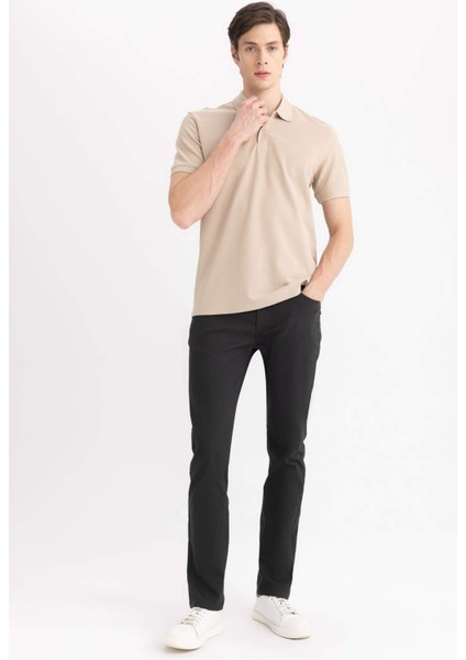 Yazlık Chino Kanvas Pantolon Slim Fit Dar Kesim Cepli Dar Paça