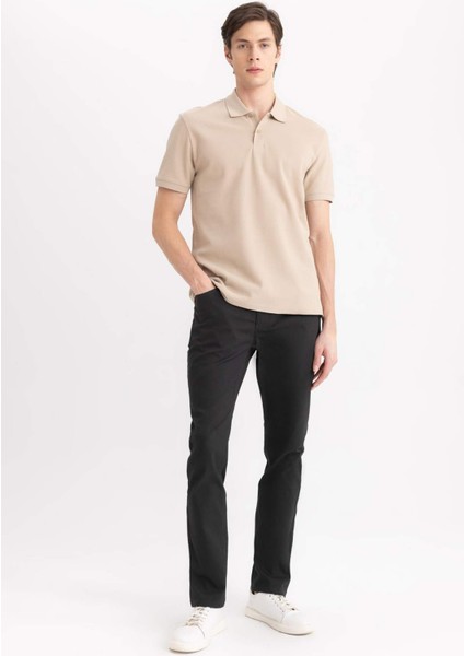 Yazlık Chino Kanvas Pantolon Slim Fit Dar Kesim Cepli Dar Paça