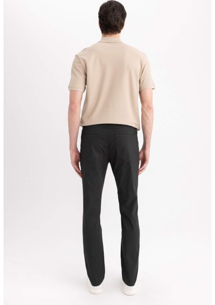 Yazlık Chino Kanvas Pantolon Slim Fit Dar Kesim Cepli Dar Paça