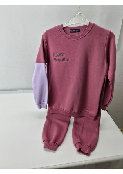 Kız Çocuk King Nakışlı Polar 2'li Eşofman Takımı Gül Kurusu modelleri