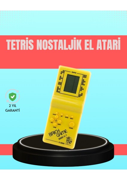Techmrt Retro Tetris El Aterisi – Pil ile Çalışan Taşınabilir Mini Oyun Konsolu
