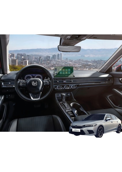 Honda Civic Fe1 (2022-2025) Uyumlu 9" Multimedya 9h Nano Ekran Koruyucu