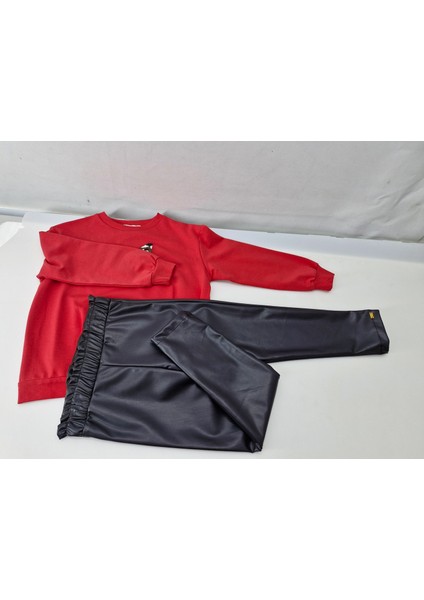 Comix Kız Çocuk Fly Baskılı 2 Iplik Takım 3-6 Yaş Kırmızı-Siyah fırsatları