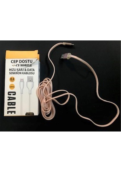 Dataline Ct-07 2.4a Lightning Data Kablosu Hızlı Şarj 1,5mt fiyatları
