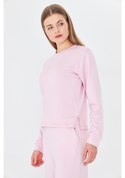 Kadın Modal Kumaş Rahat Kalıp Eşofman Takımı Pembe 8509-P modelleri