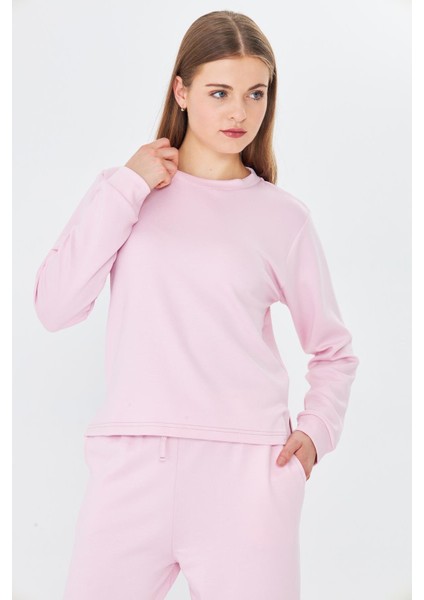 Kadın Modal Kumaş Rahat Kalıp Eşofman Takımı Pembe 8509-P fırsatları