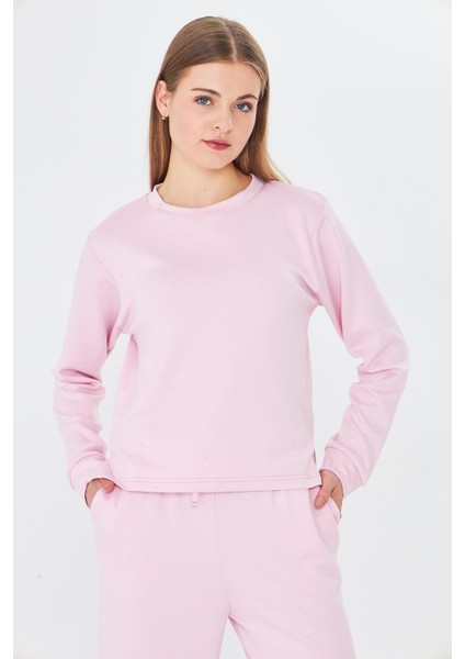 Kadın Modal Kumaş Rahat Kalıp Eşofman Takımı Pembe 8509-P indirimleri