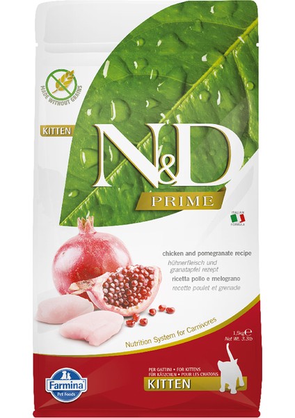 Nd Prime Tavuk & Nar Kitten Tahılsız Kedi Maması - 1.5 Kg fiyatları