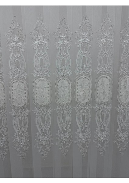 Nivemeshome 2533-2 Iris Gümüş 1/3 Pileli Tül Perde Apm indirimleri