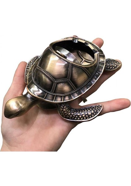 Lüks Işlemeli Metal Kaplumbağa Biblo Tütsülük Rüzgar Geçirmez Küllük Çok Fonksiyonlu Dekoratif Obje fiyatları