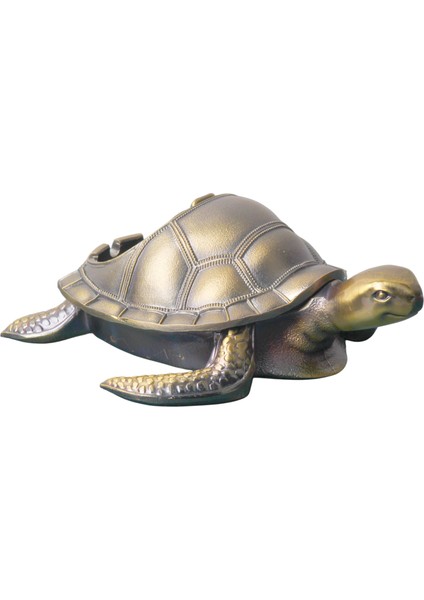 Lüks Işlemeli Metal Kaplumbağa Biblo Tütsülük Rüzgar Geçirmez Küllük Çok Fonksiyonlu Dekoratif Obje modelleri