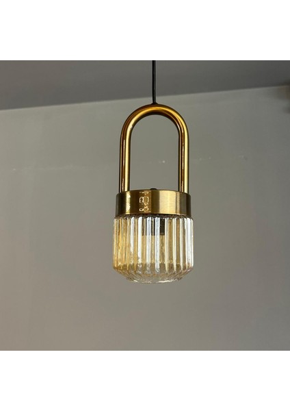 Jerno Cam Bal Rengi Tekli Avize Eskitme Kilit Kafa Başlık Retro Sarkıt Lamba Salon Aydınlatma fırsatları