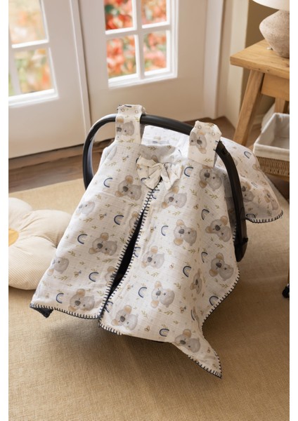 %100 Pamuklu Çift Taraflı Müslin Puset Örtüsü