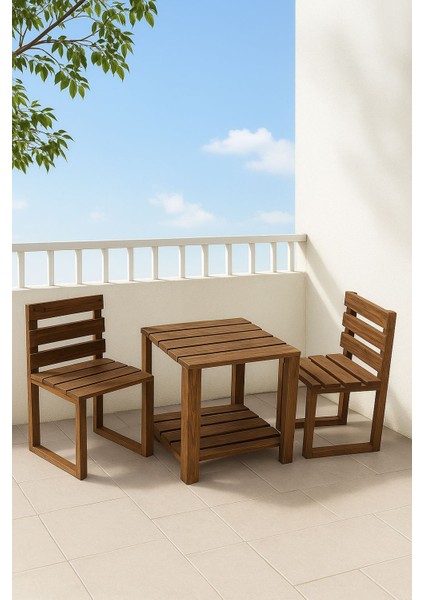 Ahşap Bahçe/balkon Bistro Oturma Takımı indirimleri