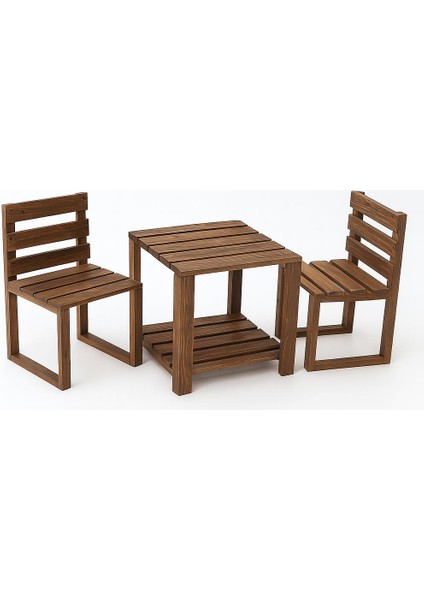 Ahşap Bahçe/balkon Bistro Oturma Takımı