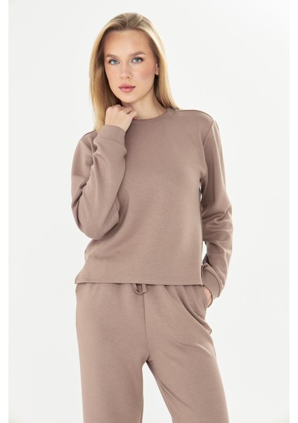 Kadın Modal Kumaş Rahat Kalıp Eşofman Takımı A.kahve 8509-A.K fiyatları