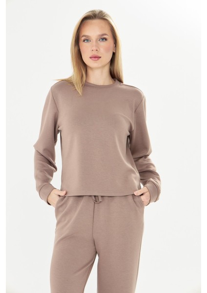Kadın Modal Kumaş Rahat Kalıp Eşofman Takımı A.kahve 8509-A.K fırsatları