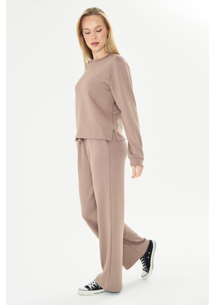 Kadın Modal Kumaş Rahat Kalıp Eşofman Takımı A.kahve 8509-A.K indirimleri