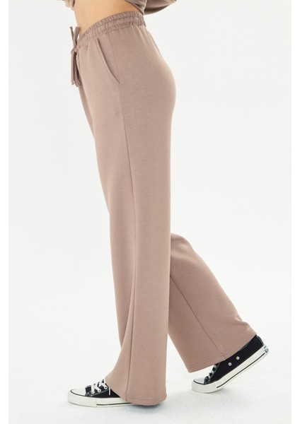 Kadın Modal Kumaş Rahat Kalıp Eşofman Takımı A.kahve 8509-A.K