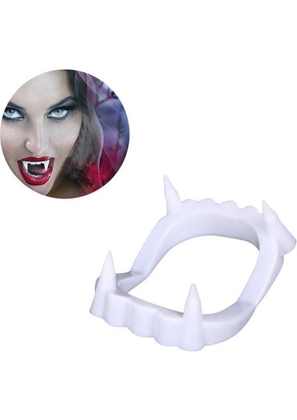 Bfs Beyaz Renk Çift Damak Takma Vampir Dişi fırsatları