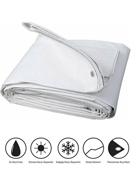 Çadır Branda - Su Geçirmez Gölgelik Tente Balkon Bahçe Araç Gölgelendirme Dış Mekan Örtüsü - 2m x 5m