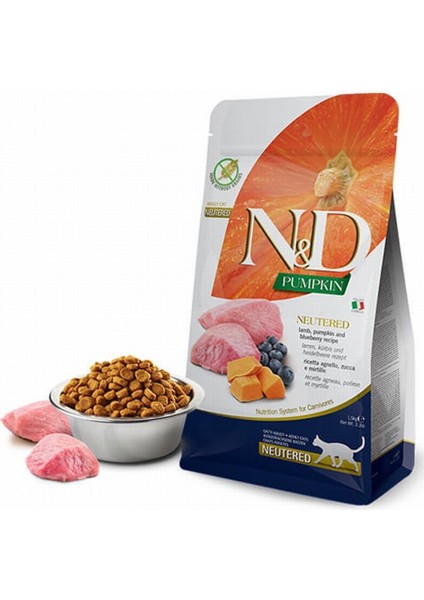 Nd Pumpkin Kuzu Etli Neutered Tahılsız Kedi Maması - 1.5 Kg fiyatları