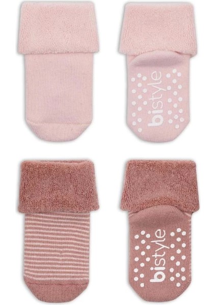 Bfs Bistyle Çemberli Kaymaz Havlu Soket Çorap 2'li BS10503 Pudra Pembe fiyatları