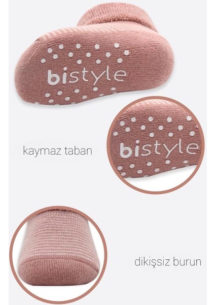 Bfs Bistyle Çemberli Kaymaz Havlu Soket Çorap 2'li BS10503 Pudra Pembe fırsatları