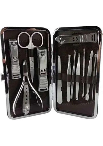 12 Parça Manikür Pedikür Seti Özel Deri Çanta El Ayak Bakımı Akne ve Sivilce Temizleme fırsatları