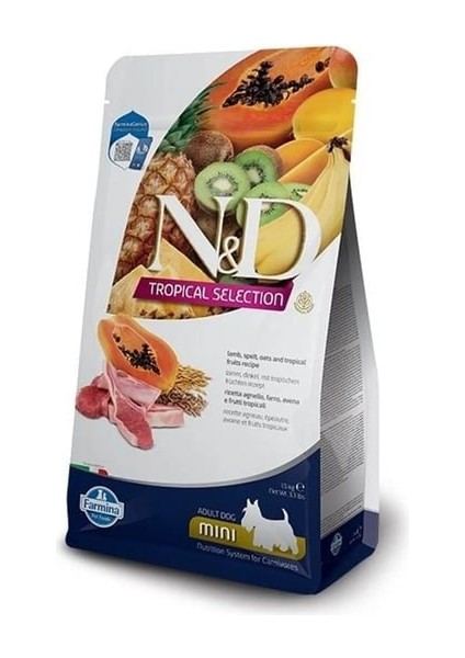 Nd Tropical Selection Mini Yetişkin Kuzu Etli Köpek Maması 1,5 Kg fiyatları