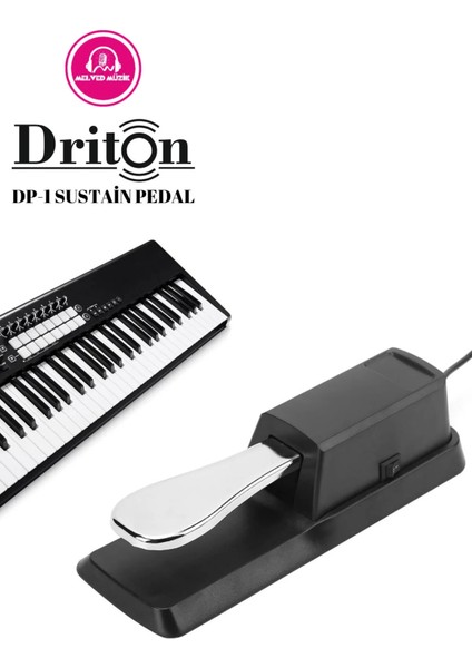 Dp-1 Piyano Org Klavye De Kullanılan Profesyonel Siyah Sustain Pedal