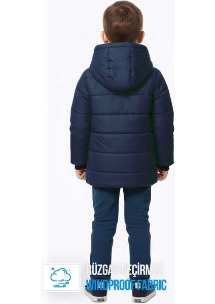 İçi Kürklü Su ve Rüzgar Geçirmez Erkek Çocuk Mont