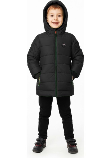 İçi Kürklü Su ve Rüzgar Geçirmez Erkek Çocuk Mont