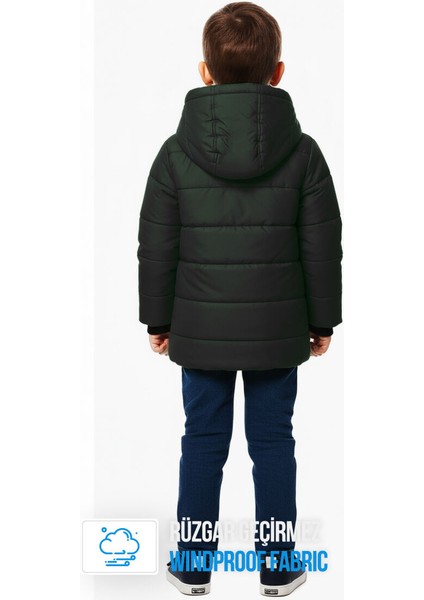 İçi Kürklü Su ve Rüzgar Geçirmez Erkek Çocuk Mont