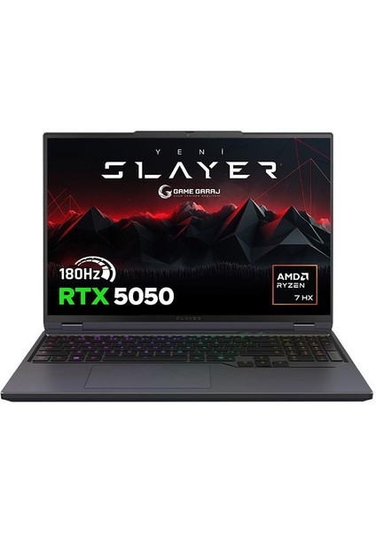 Slayer R7T-5050 C1 Amd Ryzen 7 8840HX 16GB Ram 1tb SSD RTX5050 16" Qhd+ 180Hz IPS Freedos Gaming Laptop fiyatları