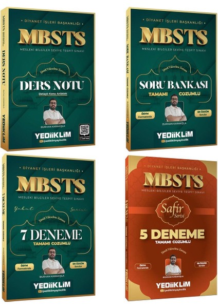 Mbsts Konu+Soru+7 Deneme+5 Deneme Seti 4 Kitap