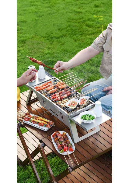 Taşınabilir Paslanmaz Çelik Mangal / Barbekü （hediye Taşıma Çantası Dahil） fiyatları