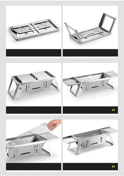 Taşınabilir Paslanmaz Çelik Mangal / Barbekü （hediye Taşıma Çantası Dahil） fırsatları