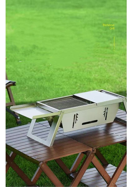 Taşınabilir Paslanmaz Çelik Mangal / Barbekü （hediye Taşıma Çantası Dahil）