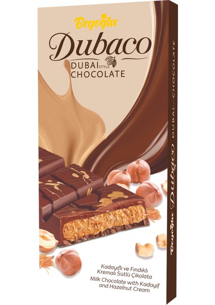 Dubaco Çıtır Kadayıflı Fındıklı Dubai Çikolatası 200 Gr.